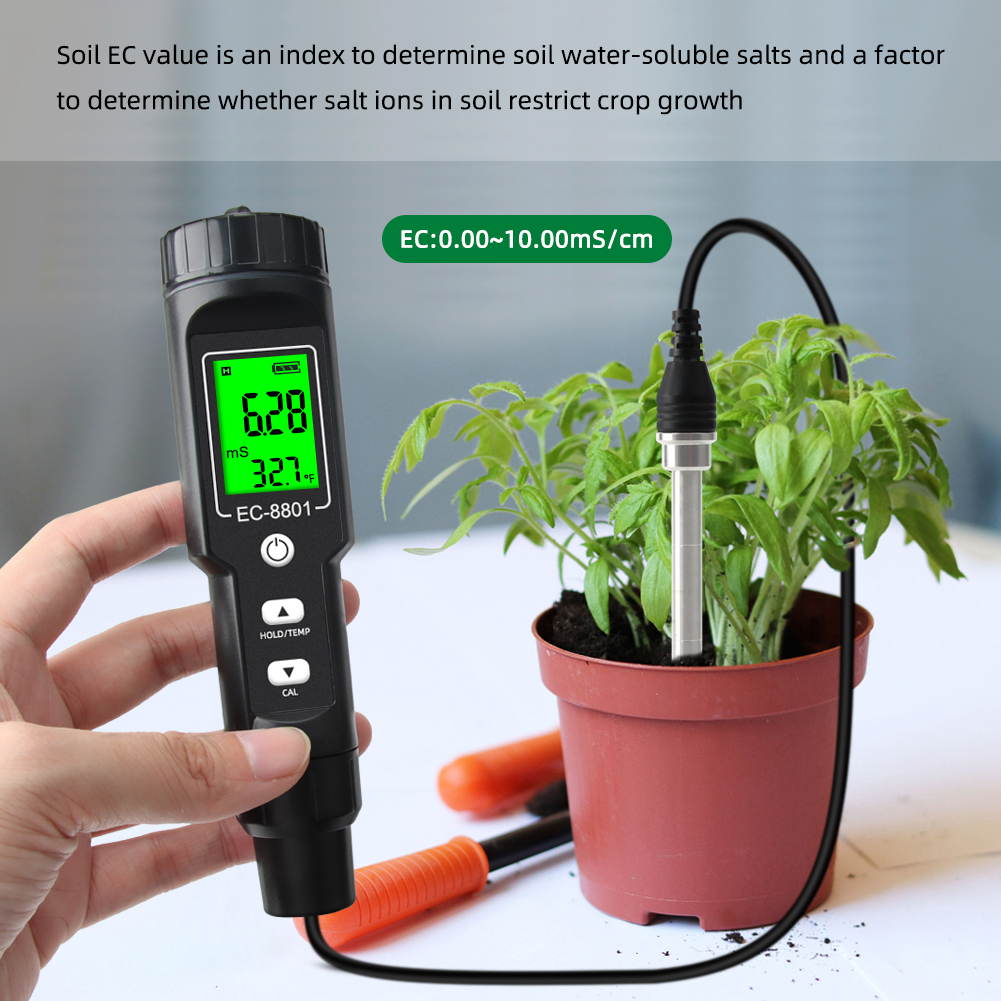 Yieryi EC/TEMP Soil Tester 0.0 - Agriculture Farming Hand Tools reseña y precio