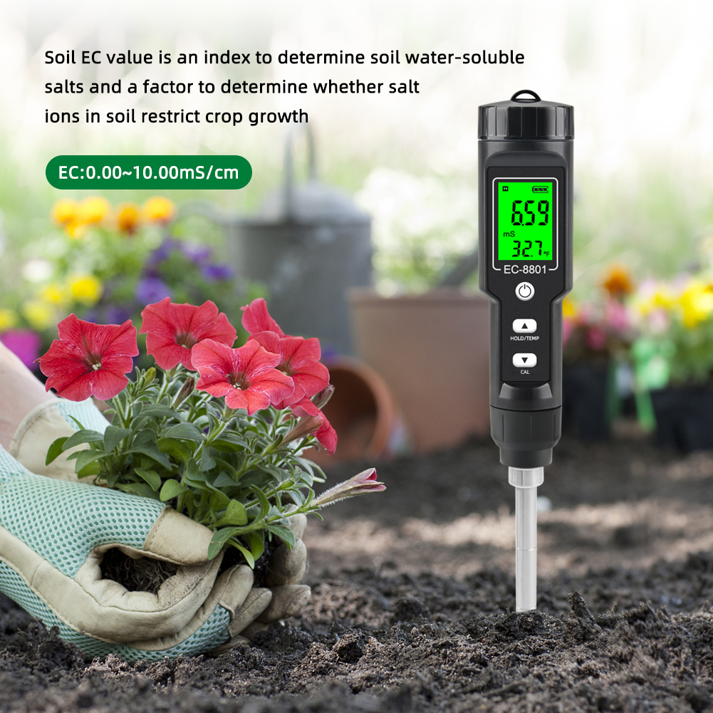 Yieryi EC/TEMP Soil Tester 0.0 - Agriculture Farming Hand Tools reseña y precio