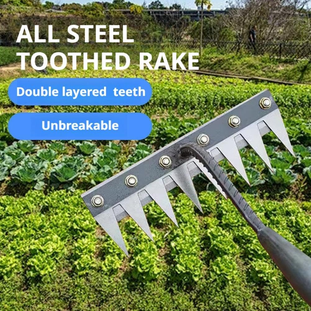 5/6/7/8 Teeth Metal Rake Garde - Agriculture Farming Hand Tools reseña y precio
