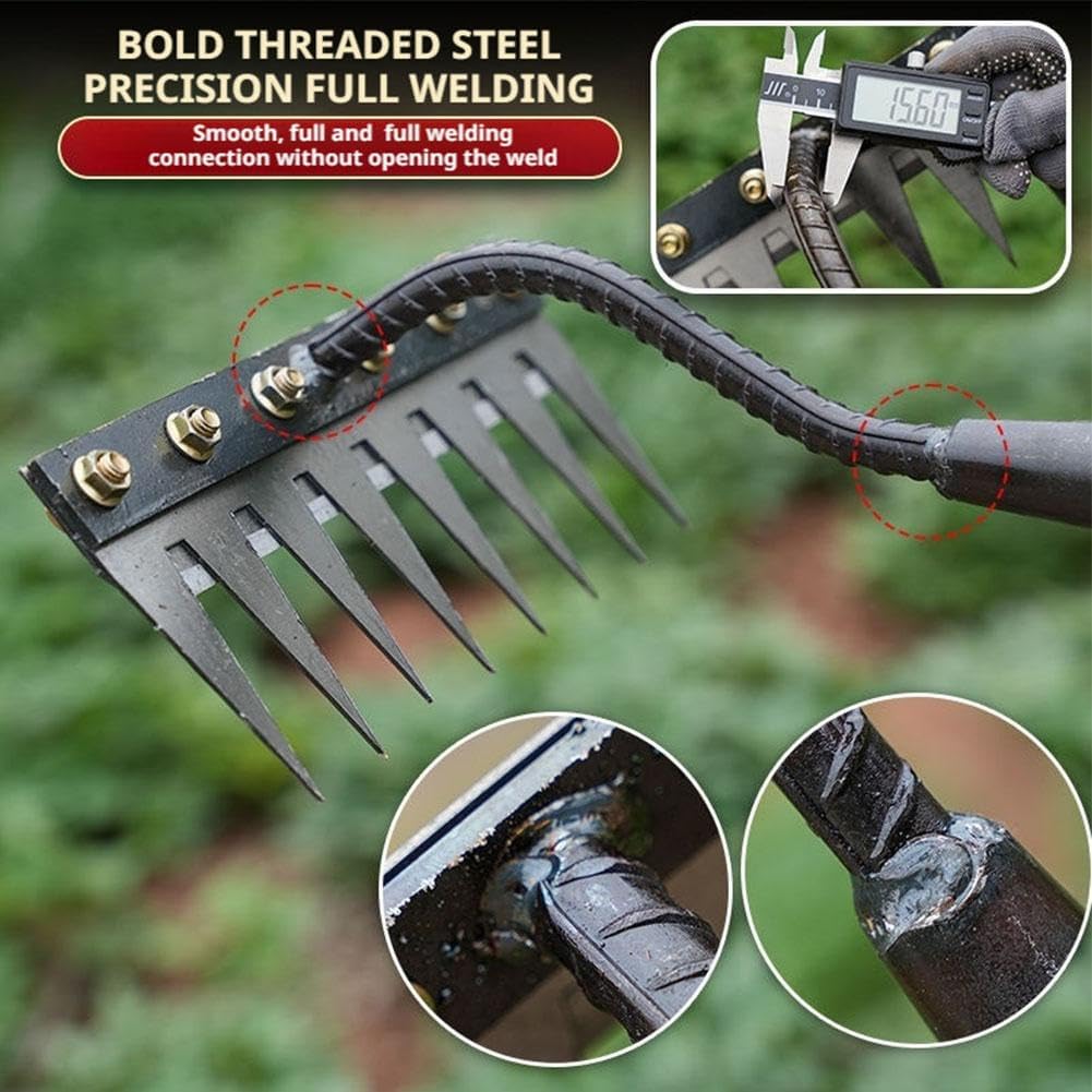 5/6/7/8 Teeth Metal Rake Garde - Agriculture Farming Hand Tools reseña y precio