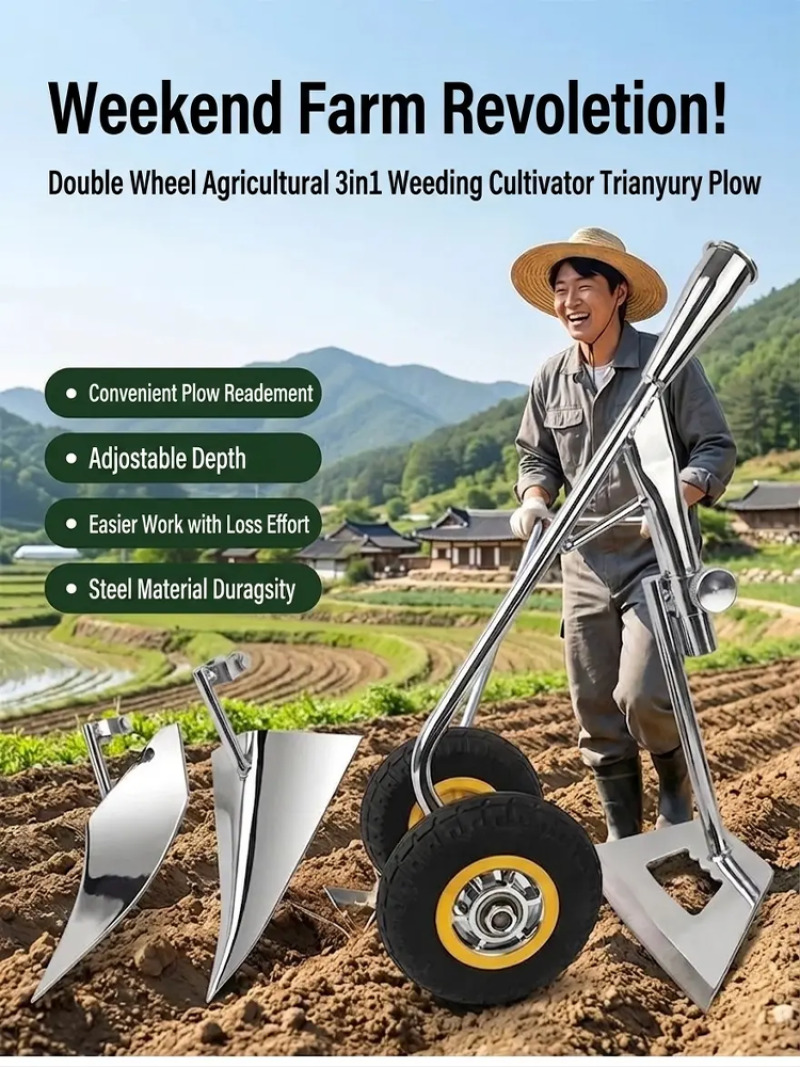 3 in 1 Hoe MultiPurpose Farmin - Agriculture Farming Hand Tools reseña y precio